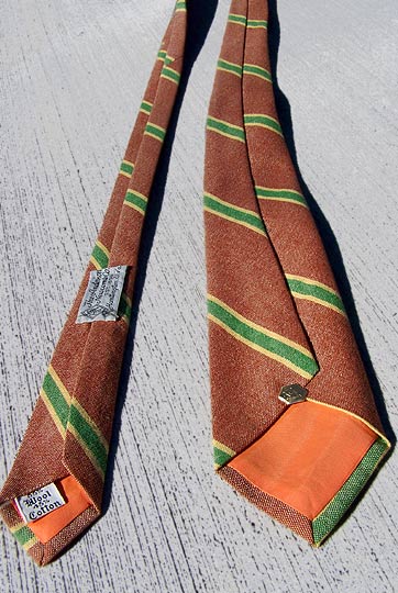 vintage 50s preppy cotton stripe tie