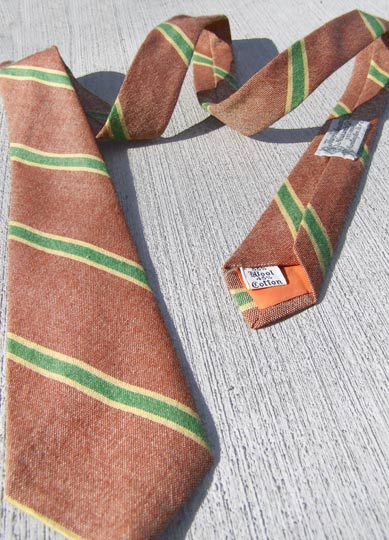 vintage 50s preppy cotton stripe tie