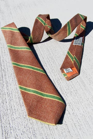 vintage 50s preppy cotton stripe tie