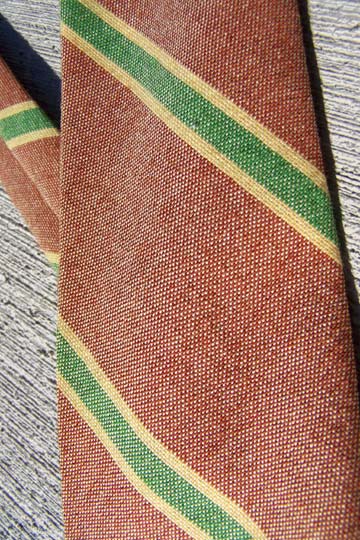 vintage 50s preppy cotton stripe tie