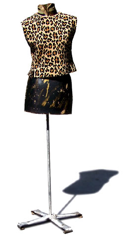 vintage cheetah wool top