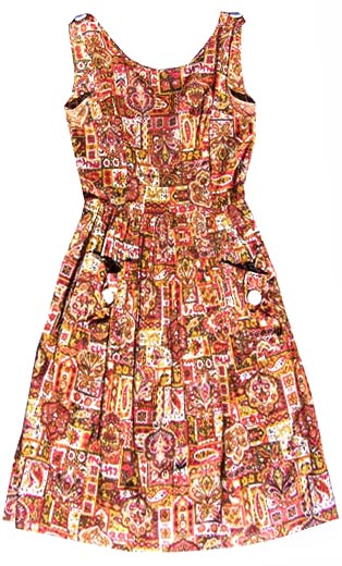 vintage 50s paisley sundress