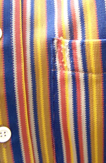 intage 70s mens Arrow dirty sheer knit shirt