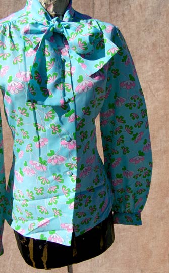 vintage 60s 70s Posh Jay Anderson floral blouse