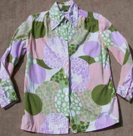 vintage 60s psychedelic blouse