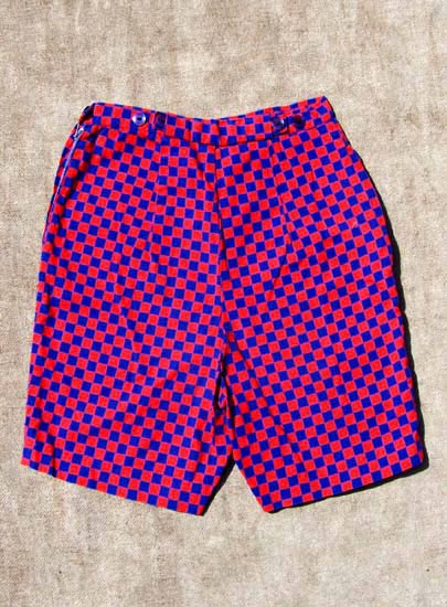 vintage 50s check hot pants