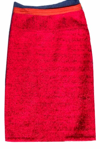 vintage red tweed vest skirt set