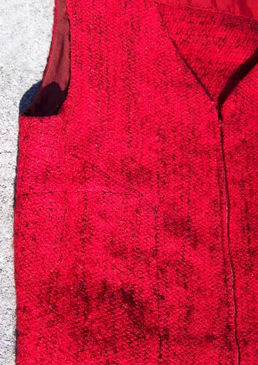 vintage red tweed vest skirt set