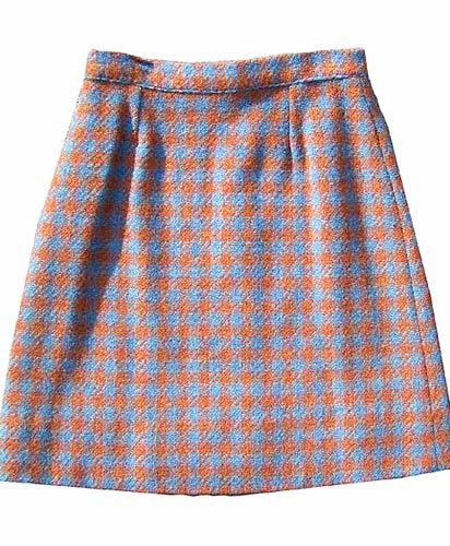 vintage 60s plaid mini skirt