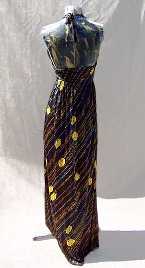 vintage 70s poppy halter dress