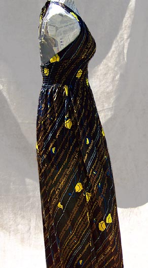 vintage 70s poppy halter dress