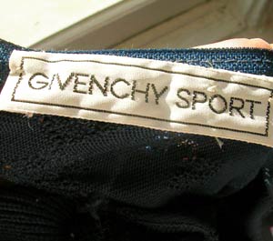 vintage 80s Givenchy Sport label