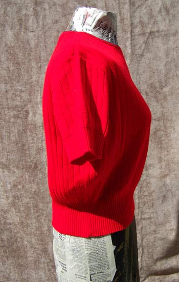 vintage 70s red knit top