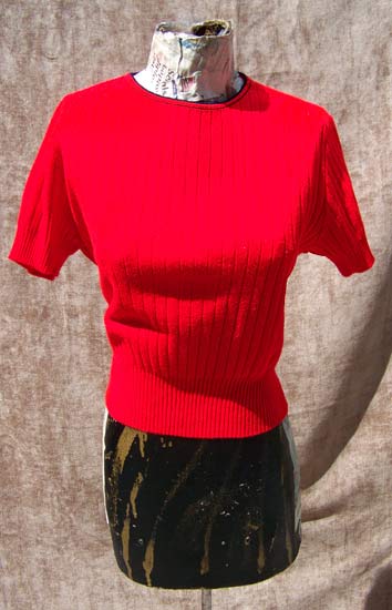 vintage 70s red sweater top
