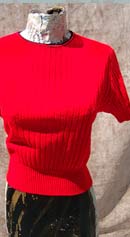 vintage early 70s red sweater top