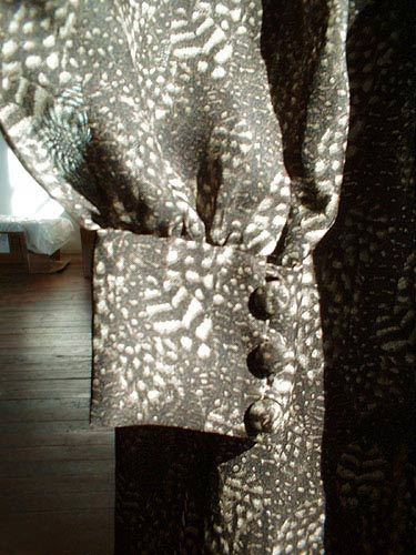 vintage 70s haute couture dress