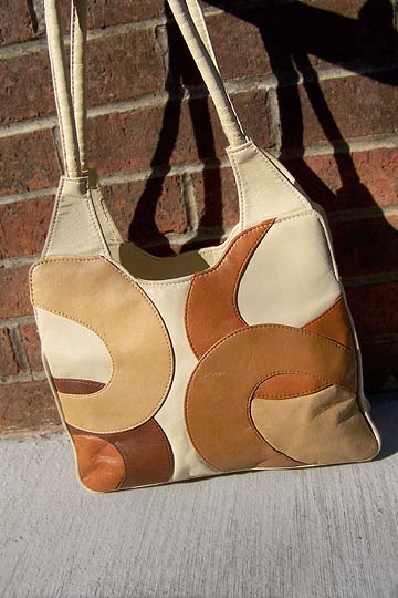 vintage 60s groovy applique handbag