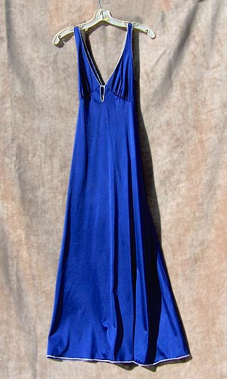vintage 70s Vanity Fair navy nightgown
