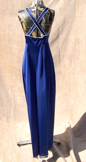 vintage 70s Vanity Fair navy nightgown