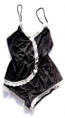 romp! vintage 70s black teddy