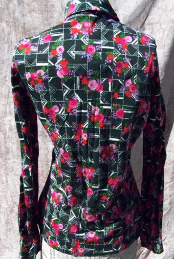 vintage 60s shrunken floral shirt