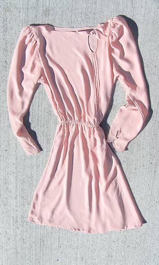 vintage 80s pink chiffon dress