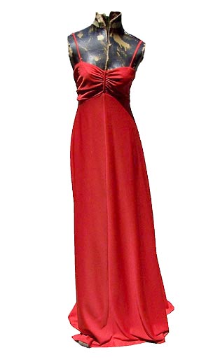 vintage 70s red gown