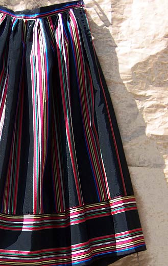 vintage 70s striped faille skirt