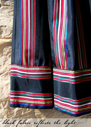 vintage 70s striped faille skirt