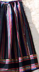 stripe and counter-stripe vintage 70s striped faille skirt