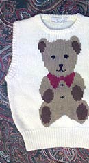 vintage 80s teddy bear vest