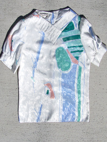 vintage 80s miami style new wave top