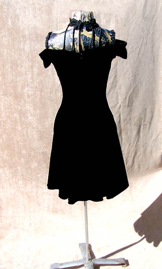 vintage choker lace velvet dress