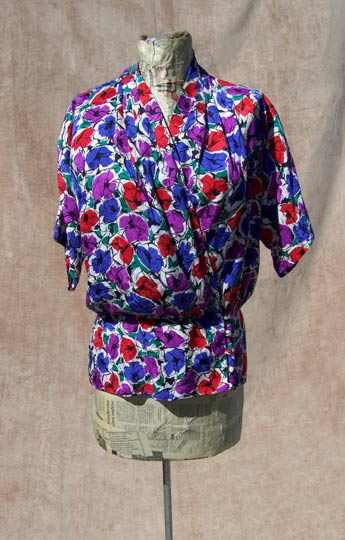 vintage 80s 90s Papell silk top