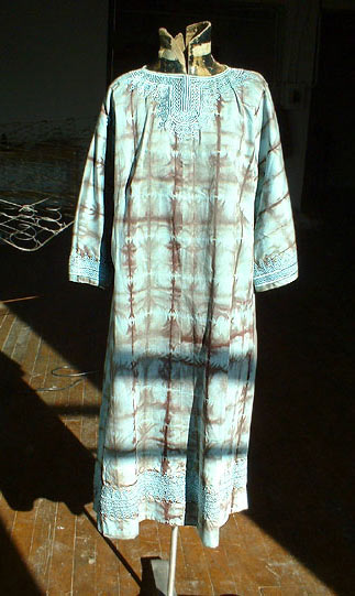 vintage ethnic batik print caftan