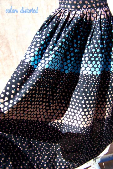 vintage 50s polka dot cotton skirt