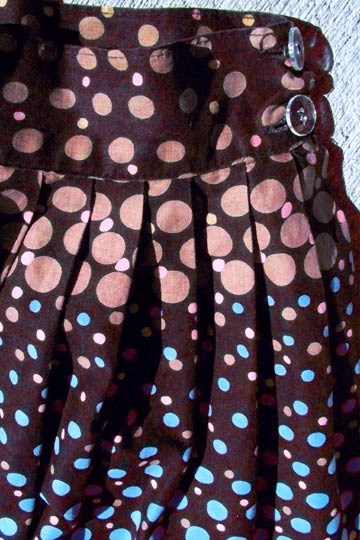 vintage 50s polka-dot cotton skirt