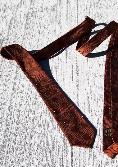 vintage 50s rhodia olive print tie