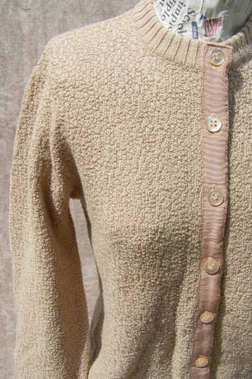 vintage 50s Koret tan boucle sweater