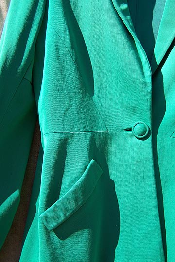 vintage 40s green rayon jacket