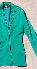 vintage 40s 50s green rayon jacket
