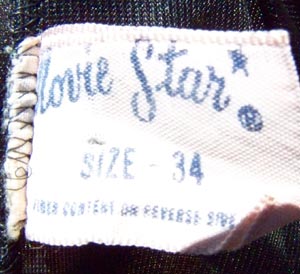 vintage 50s Movie Star label