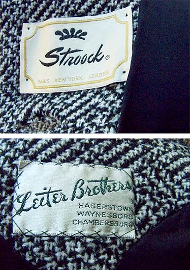 vintage 50s stroock label