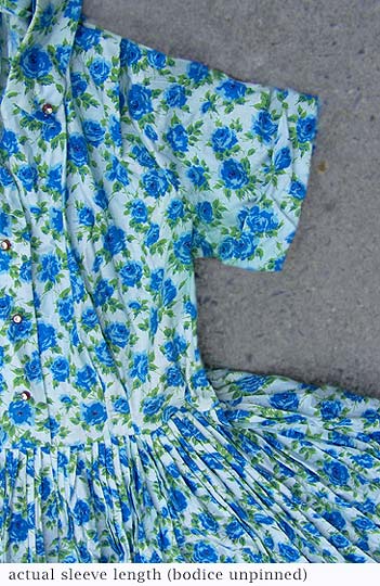 vintage 50s floral cotton dress