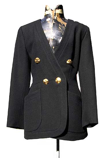 vintage Yves Saint Laurent navy wool jacket