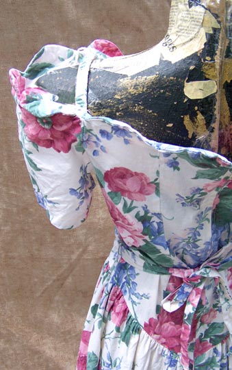 vintage 80s retro floral tea gown
