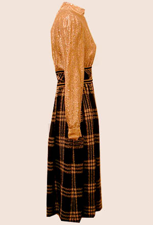 vintage metallic tweed dress