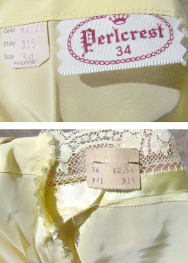 vintage 40s Perlcrest labels - tags