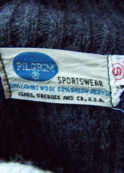 vintage 50s Sears 'Pilgrim' label
