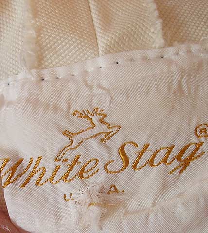 vintage mid 60s white stag label